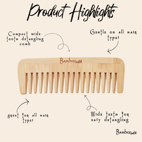 Pointed Bamboo Wide Tooth Comb | Bestseller