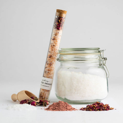 Rose Sandalwood Bath Soak Tube | salts gift spa therapy