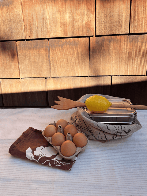 Apples Linen Tea Towel