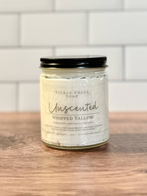Whipped Grass-Fed Tallow Balm – Unscented