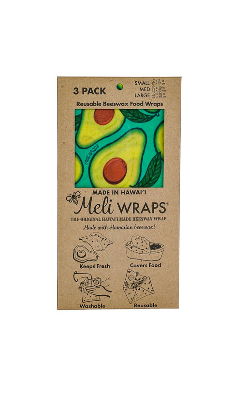 Assorted Collection Beeswax Wraps- Meli Wraps 3 Pack Case