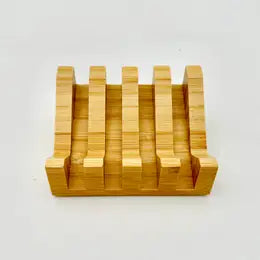 Bamboo Mountain Slanted Wooden Soap Dish