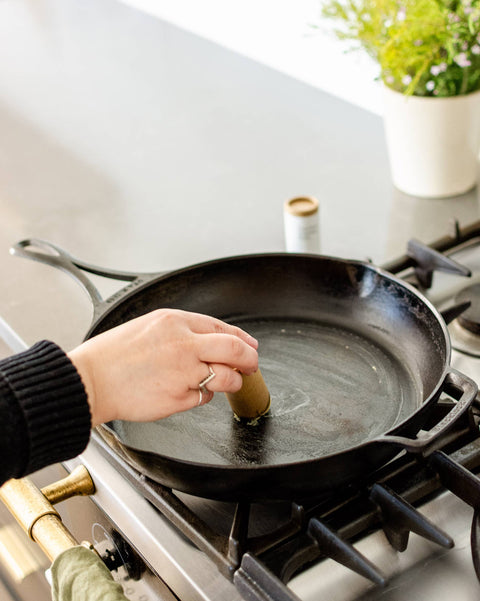 Cast Iron Seasoning Balm in Eco Friendly container