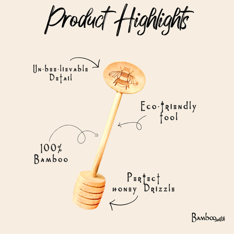 Bamboo Honey Dipper Spoon | Fall Bestseller