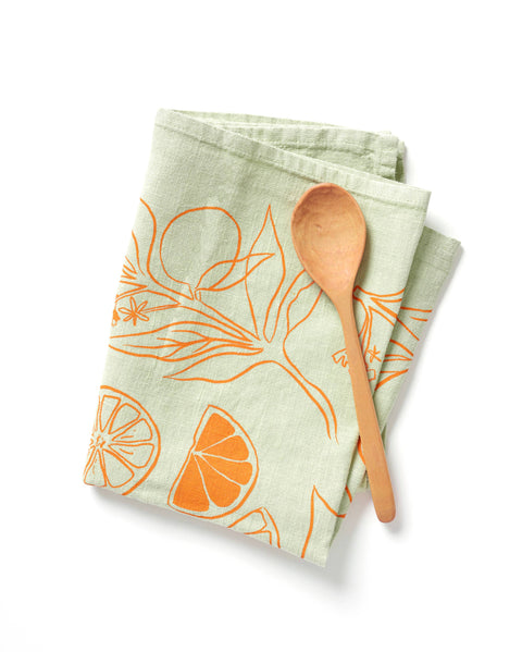 Clementine Linen Tea Towel - Unique Kitchen Gift