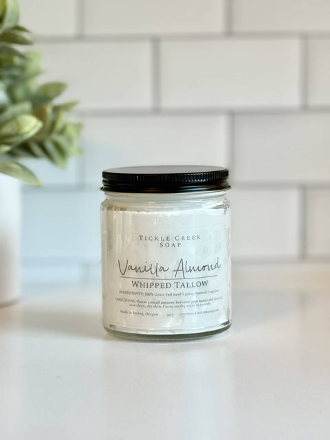 Whipped Grass-Fed Tallow Balm – Vanilla Almond