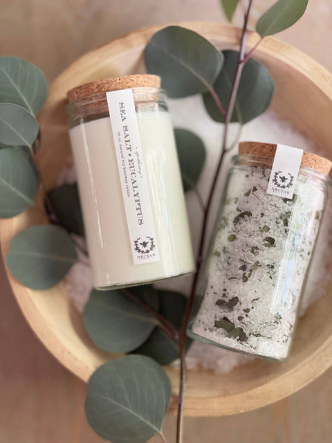 Sea Salt + Eucalyptus Apothecary Candle : ocean garden fresh