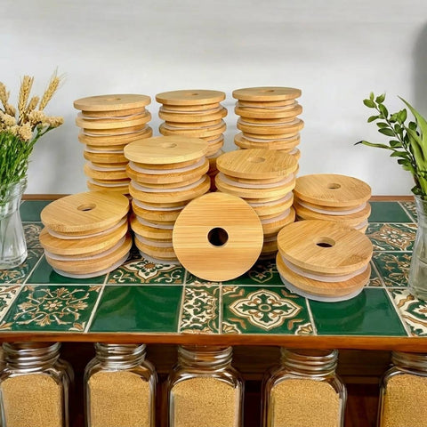 Bamboo Mason Jar Lids | Fall Canning Bestseller