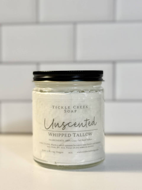 Whipped Grass-Fed Tallow Balm – Unscented