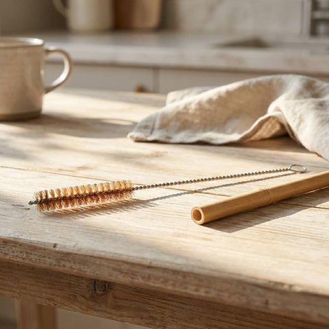 10 Pack - Coconut Fiber Plastic Free Straw Cleaner