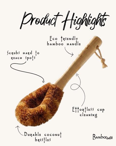 Bamboo Drinkware Cleaning Brush | Scrubber Bestseller